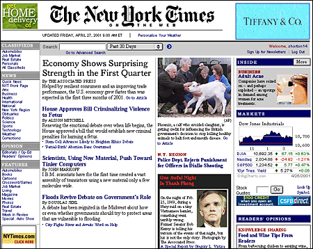 Domača stran New York Times