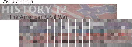 pasica American Civil War s 256 barvami
